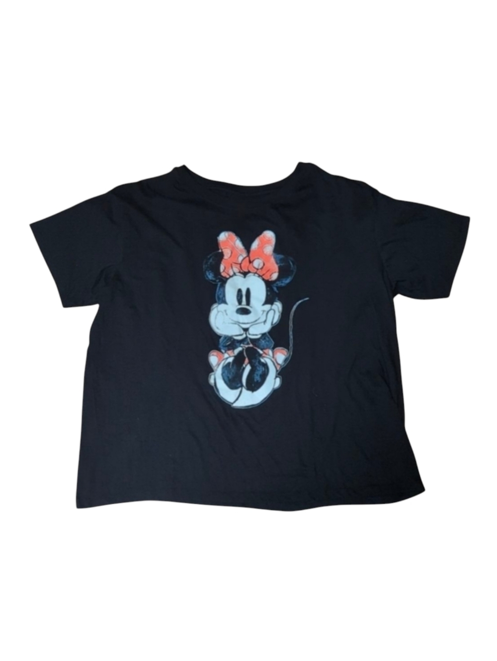 Disney Minnie Mouse Black Crop T-Shirt XXL